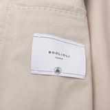 BOGLIOLI Milano "K. Jacket" Beige Twill Cotton 2 Button Unlined Suit NEW