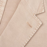 BOGLIOLI Milano "K. Jacket" Beige Twill Cotton Unlined Suit EU 58 NEW US 48