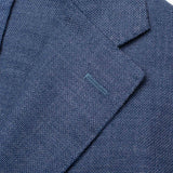BOGLIOLI Milano "K. Jacket" Blue Hopsack Wool Yarn-dyed Unlined Jacket NEW
