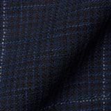 BOGLIOLI Milano "K. Jacket" Blue Plaid Cotton-Silk DB Jacket EU 48 NEW US 38