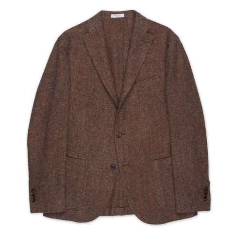 BOGLIOLI Milano "K. Jacket" Brown Tweed Virgin Wool Unlined Jacket EU 48 NEW 38