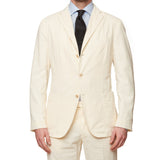 BOGLIOLI Milano "K. Jacket" Cream Baby Corduroy Unlined Suit EU 52 NEW US 42