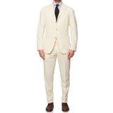 BOGLIOLI Milano "K. Jacket" Cream Baby Corduroy Unlined Suit EU 52 NEW US 42