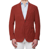 BOGLIOLI Milano "K.Jacket" Crimson Baby Corduroy Cotton Unlined Jacket 54 NEW 44
