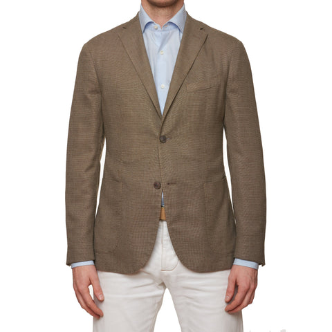 BOGLIOLI Milano "K. Jacket" Khaki Hopsack Wool Unlined Jacket EU 50 NEW US 40