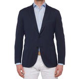 BOGLIOLI Milano "K. Jacket" Blue Herringbone Wool Unlined Jacket 50 NEW 40