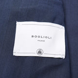 BOGLIOLI Milano "K. Jacket" Blue Herringbone Wool Unlined Jacket 50 NEW 40