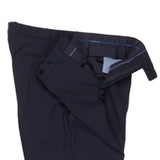 BOGLIOLI Milano "K. Jacket" Navy Blue Virgin Wool Flat Front Pants 54 NEW 38 Slim