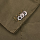 BOGLIOLI Milano "K. Jacket" Olive Herringbone Cotton Jacket EU 50 NEW US 40