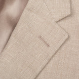 BOGLIOLI Milano "SFORZA" Sand Beige Herringbone Linen-Wool Jacket 54 NEW US 44