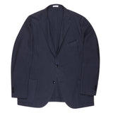 BOGLIOLI "K. Jacket" Blue Shepherd Check Wool Unlined Jacket EU 60 NEW US 50