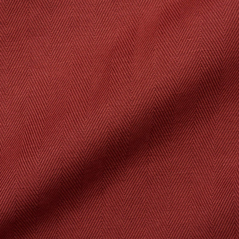 BOGLIOLI "K. Jacket" Crimson Herringbone Cotton-Linen Unlined Jacket 48 NEW 38