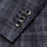 BOGLIOLI "K. Jacket" Dark Gray Plaid Cashmere-Wool-Cotton Unlined Jacket 50 NEW