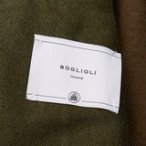 BOGLIOLI "K. Jacket" Green Herringbone Cashmere-Linen Peak Lapel Jacket 48 NEW 3