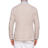 BOGLIOLI "K. Jacket" Gray Herringbone Cotton-Linen Unlined Jacket 50 NEW US 40