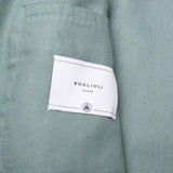 BOGLIOLI "K. Jacket" Turquoise Hopsack Linen-Cotton-Mohair Jacket 46 NEW US 36