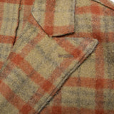BOGLIOLI "K. Jacket" Olive Plaid Casentino Wool DB Unlined Jacket 50 NEW US 40