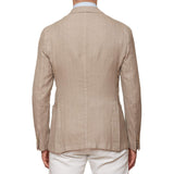 BOGLIOLI "K. Jacket" Sand Beige Linen-Wool-Silk Hopsack Unlined Jacket 48 NEW 38