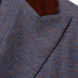 BOGLIOLI "K.Jacket" Blue Wool-Linen-Cashmere Unlined Peak Lapel Jacket 50 NEW 40
