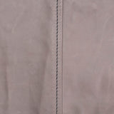 BOTTEGA VENETA Gray Calf Leather Double Breasted Jacket EU 50 US M