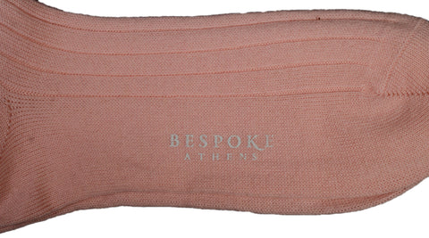 BRESCIANI For BESPOKE ATHENS Solid Pink Wool Blend Socks NEW