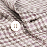 BRIONI "COLOSSEO" Purple-Gray Plaid Wool-Silk-Linen Jacket NEW Long Fit
