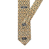 BRIONI Handmade Beige Rhombus Pattern Silk Tie NEW