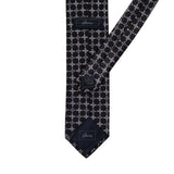BRIONI Handmade Black Foulard Silk Tie NEW