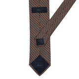 BRIONI Handmade Black Textured Micro-design Silk Tie NEW