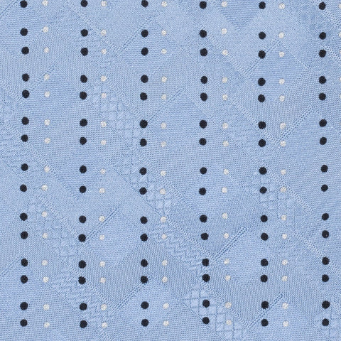 BRIONI Handmade Blue Geometric Dot Silk Tie NEW