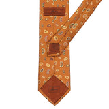 BRIONI Handmade Brown Textured Paisley Silk Tie NEW