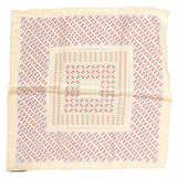 BRIONI Handmade Cream Foulard Silk Tie Pocket Square Set NEW