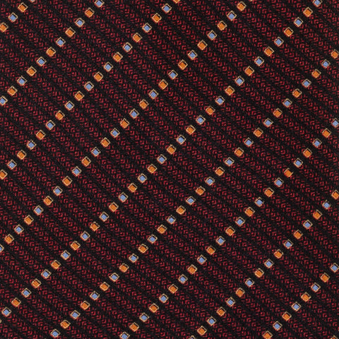 BRIONI Handmade Burgundy Micro-design Striped Silk Tie NEW