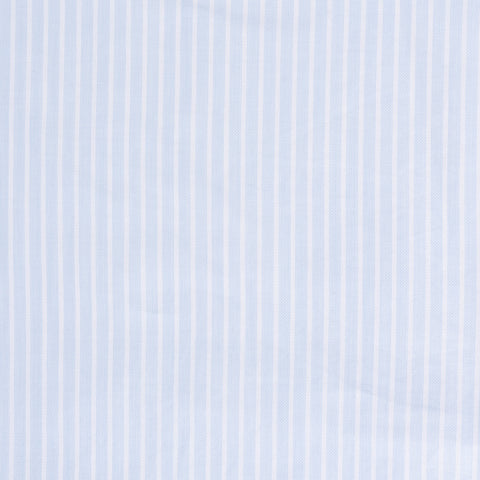 BRIONI Handmade Light Blue Striped Cotton Dress Shirt EU 45 NEW US 17.75