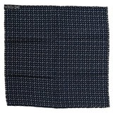 BRIONI Roma Handmade Navy Blue Macro-design Silk Tie Pocket Square Set NEW