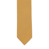 BRIONI Handmade Orange Floral Macro-design Silk Tie NEW