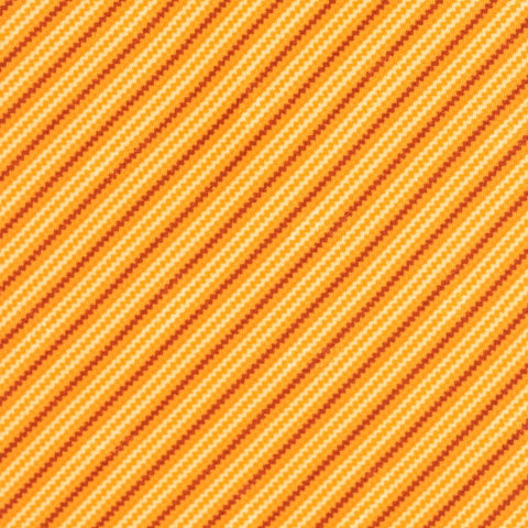 BRIONI Handmade Orange Striped Silk Tie Pocket Square Set NEW