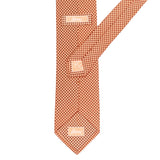 BRIONI Handmade Salmon Micro-Design Silk Tie Pocket Square Set NEW