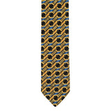 BRIONI Handmade Yellow Geometric Silk Tie NEW