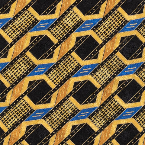 BRIONI Handmade Yellow Geometric Silk Tie NEW