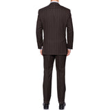 BRIONI "PALATINO" For LAMBERTO Brown Striped Wool Super 150's Suit 54 NEW US 44