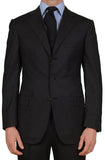 BRIONI "PARLAMENTO" Handmade Black Striped Wool-Silk Suit NEW