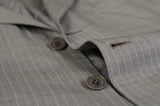 BRIONI "PARLAMENTO" Handmade Gray Striped Wool Super 180's Suit 56 NEW US 46