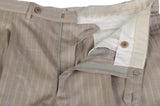 BRIONI "PARLAMENTO" Handmade Light Gray Striped Wool-Silk Suit NEW
