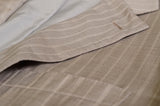 BRIONI "PARLAMENTO" Handmade Light Gray Striped Wool-Silk Suit NEW