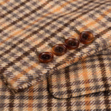 BRIONI "PARLAMENTO" Handmade Tan Pure Plaid Cashmere Jacket NEW