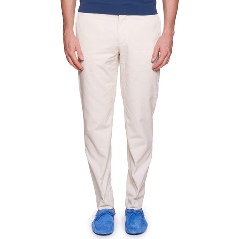 BRUNELLO CUCINELLI Beige Cotton Flat Front Chino Pants EU 50 US 34 Slim Fit