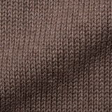 BRUNELLO CUCINELLI Brown Cotton Knitted Shawl Collar Cardigan Sweater EU 50 US M