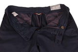 BRUNELLO CUCINELLI Navy Blue Cotton Gabardine Slim Fit Pants EU 56 NEW US 40