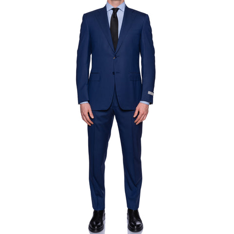 CANALI 1934 "Travel" Blue Wool Wrinkle & Water-Resistant Suit EU 50 NEW US 40